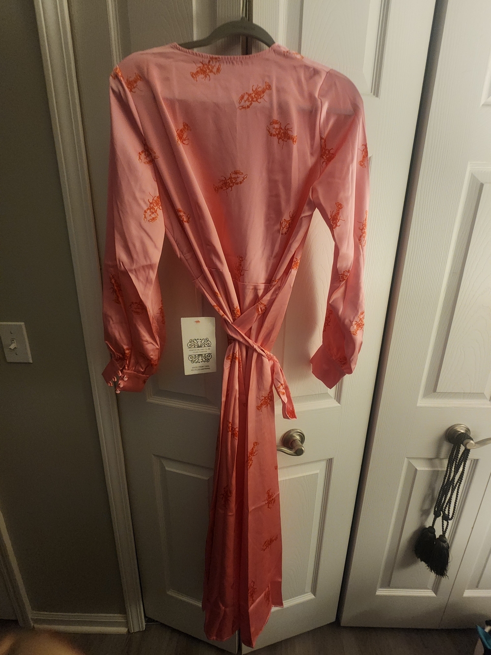 Never Fully Dressed Pink Dress with Red Lobster Print - Picture 7 of 13